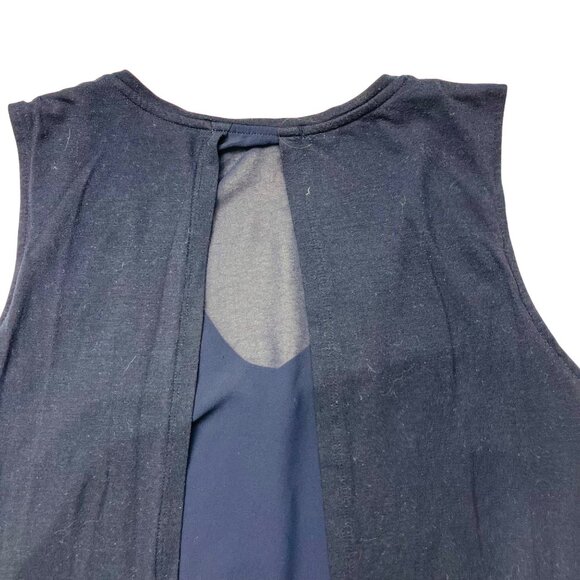 Sfera women’s Sleeveless Layered V-Neck Top M Blue - Picture 6 of 9